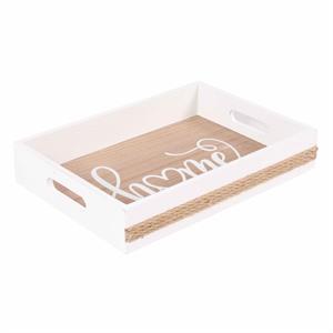 Vassoio in mdf e juta Home 34X24H6