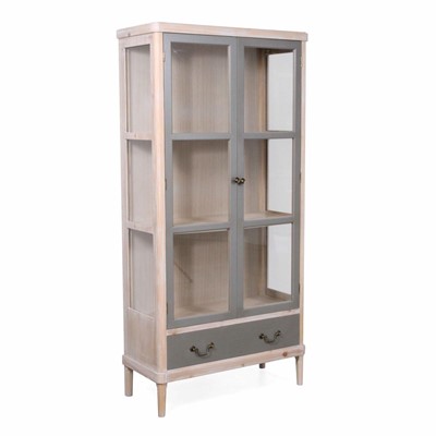 Vetrinetta in legno di pino ed mdf Elisabetta 80X35H165 