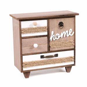 Portagioie in legno e juta Home 24X11H24