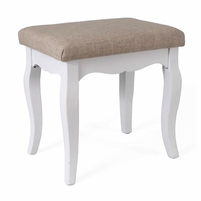 Sgabello imbottito in legno di pino ed mdf 42X31H40 