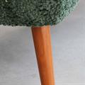 Divano Elfo in tessuto verde effetto bouclé 137X69H79