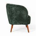 Poltrona Elfo in tessuto verde effetto bouclé 71X66H78 