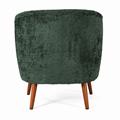 Poltrona Elfo in tessuto verde effetto bouclé 71X66H78 
