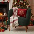 Poltrona Elfo in tessuto verde effetto bouclé 71X66H78 