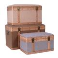 Baule pouf in tessuto 70X44H44 in set di 3