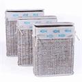 Portabiancheria in rattan foderato 48X36H58 in set di 3