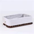 Cesto in rattan foderato 43X30H13 in set di 3