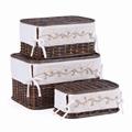Scatola in rattan 38X29H22 in set di 3