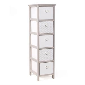 Cassettiera in paulownia beige 26X32H98 