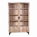 Vetrina in legno di mango naturale Dino 120X40H190 