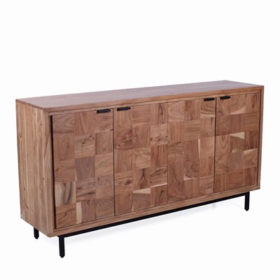 Credenza in legno di acacia naturale Enzo 160X40H91 