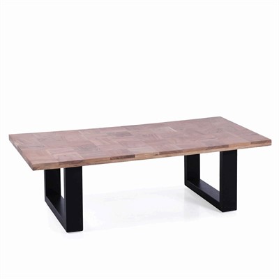 Tavolino da caffè in legno di acacia naturale Enzo 120X60H35