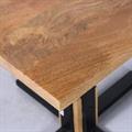 Tavolo da pranzo in legno di mango e metallo Piero 80X80H76