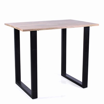 Tavolo bar in legno di mango e metallo Piero 120X80H100 