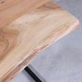 Tavolino in legno di acacia e metallo Terzo 50X40H70