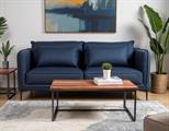 Divano a due posti in tessuto blu Gina 162X84H85 