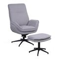 Poltrona girevole con poggiapiedi Ava 74X85H104 