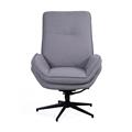 Poltrona girevole con poggiapiedi Ava 74X85H104 