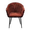 Poltrona in tessuto arancione scuro Maia 62X60H85