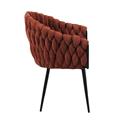 Poltrona in tessuto arancione scuro Maia 62X60H85