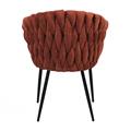 Poltrona in tessuto arancione scuro Maia 62X60H85