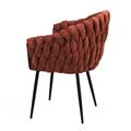 Poltrona in tessuto arancione scuro Maia 62X60H85