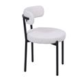 Sedia effetto bouclé bianco Gaia 54X53H47/73 