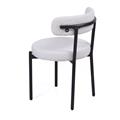Sedia effetto bouclé bianco Gaia 54X53H47/73 