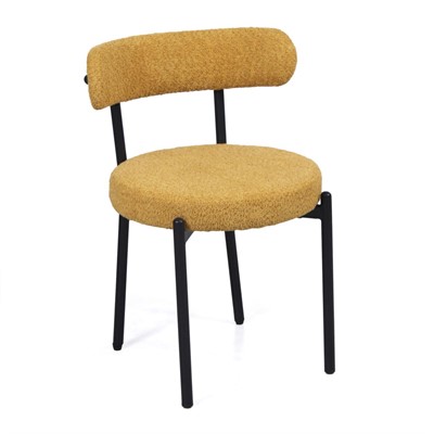 Sedia effetto bouclé giallo Gaia 54X53H47/73 