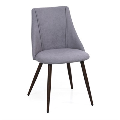 Sedia in velluto grigio Tara 52X49H43/83