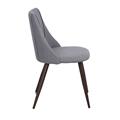Sedia in velluto grigio Tara 52X49H43/83