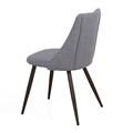 Sedia in velluto grigio Tara 52X49H43/83
