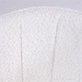 Sedia in tessuto bouclé bianco Tina 59x49H46/75 