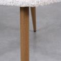 Sedia in tessuto bouclé bianco Tina 59x49H46/75 
