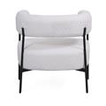 Poltrona in bouclé bianco Ilda 61X68H58