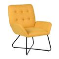 Poltrona in tessuto kilanda giallo Greta 68X78H88
