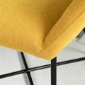 Poltrona in tessuto kilanda giallo Greta 68X78H88
