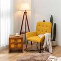 Poltrona in tessuto kilanda giallo Greta 68X78H88
