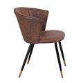 Sedia in tessuto effetto pelle invecchiata Galileo 59X58H46/74 