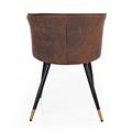 Sedia in tessuto effetto pelle invecchiata Galileo 59X58H46/74 