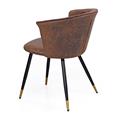 Sedia in tessuto effetto pelle invecchiata Galileo 59X58H46/74 