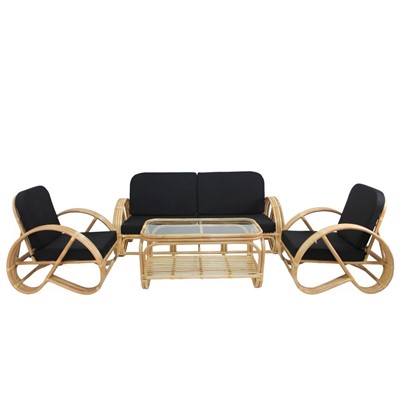 Salotto completo in rattan Pretzel