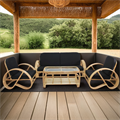 Salotto completo in rattan Pretzel