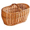 Cesto portalegna in vimini rosso 70x42H38