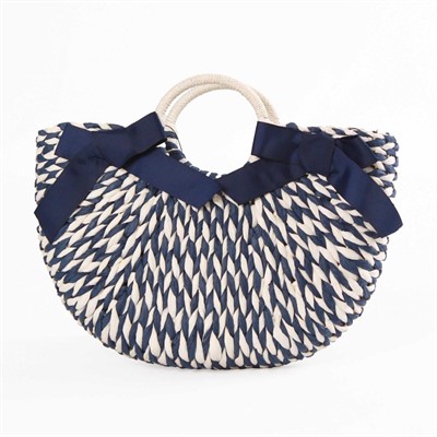BORSA BIANCA BLU FIOCCHI 100% CELLULOSA TESSILE var.unica