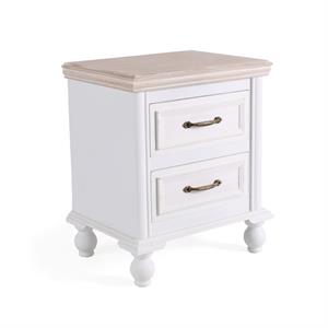Comodino bianco Sophia 40X30H48 