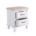 Comodino bianco Sophia 40X30H48 