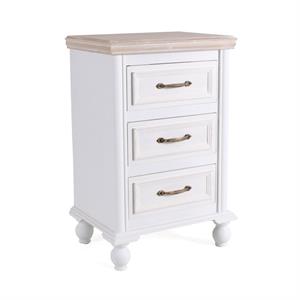 Comodino bianco Sophia  40X30H63 