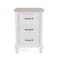 Comodino bianco Sophia  40X30H63 