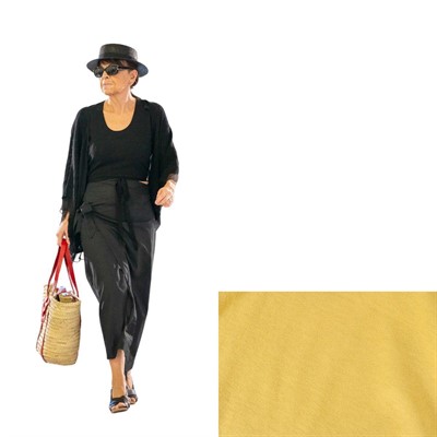 CANOTTIERA GIALLO COTONE TG.L
